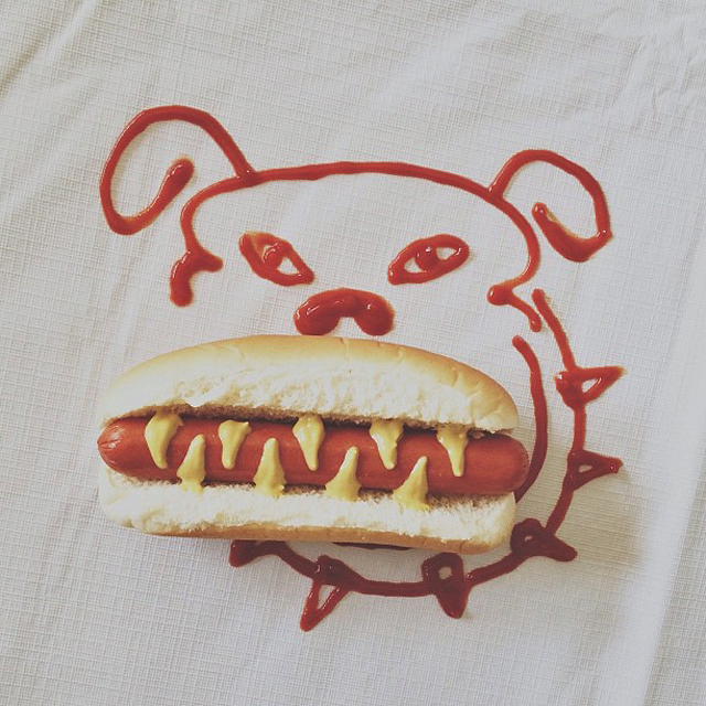 Brock Davis Artist Hot Dog by Brock Davis