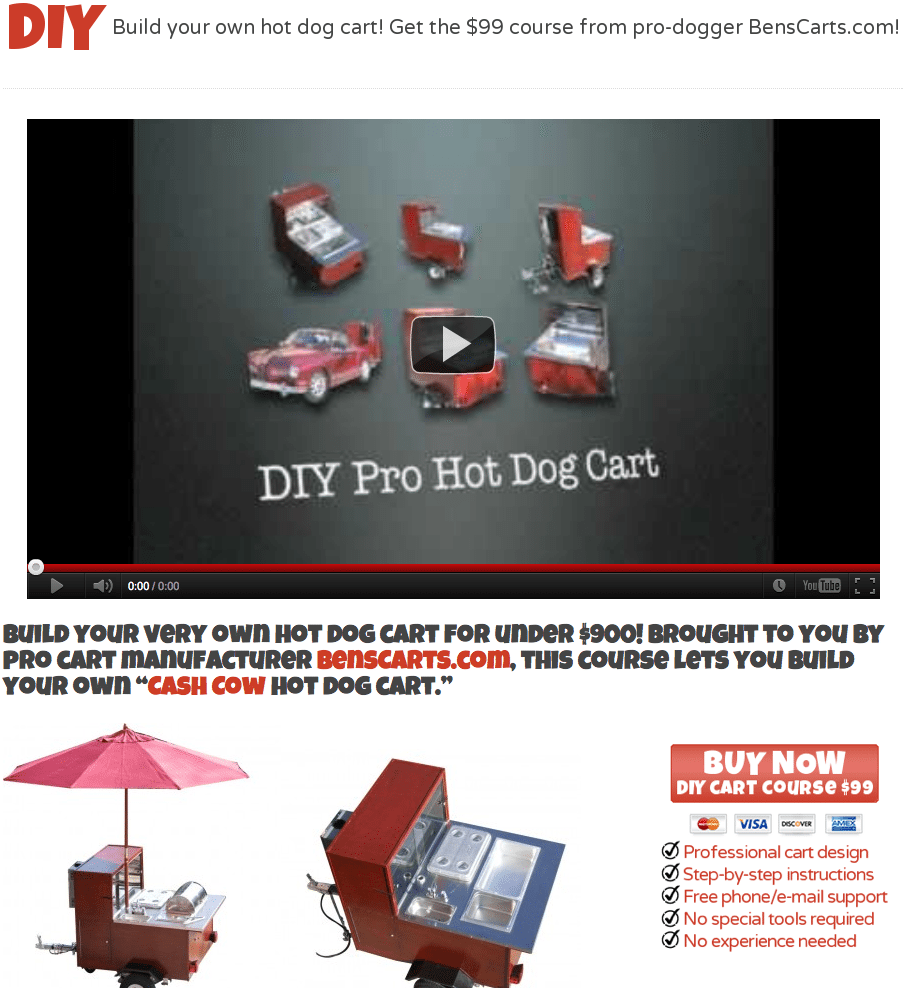 Build a hot dog cart plans