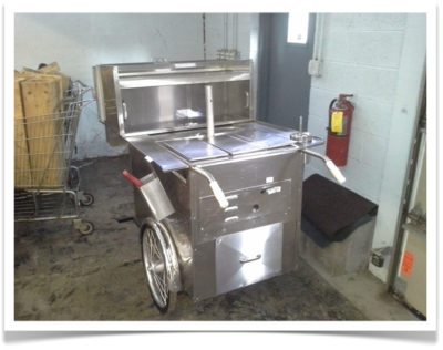 hot dog push cart