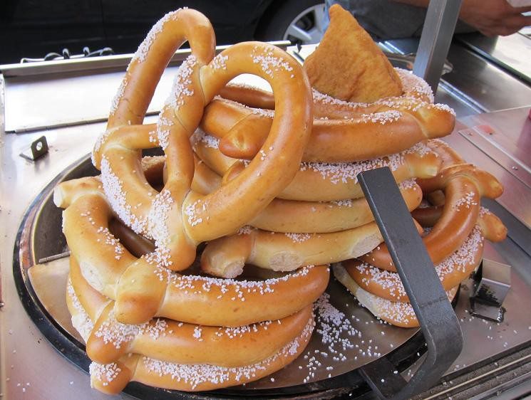 soft pretzels from your hot dog cart