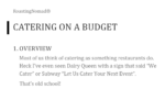 catering budget tips