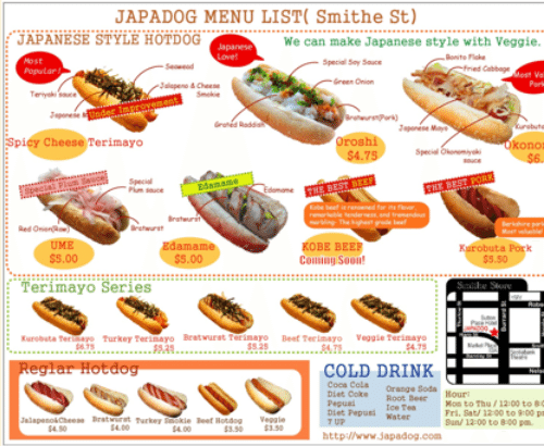 Hot Dogs Price Insert