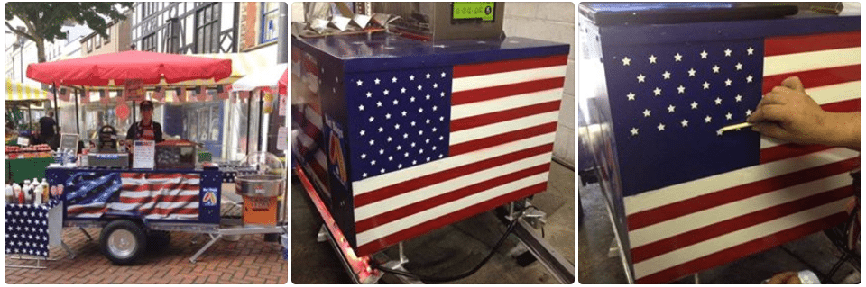 built hot dog cart