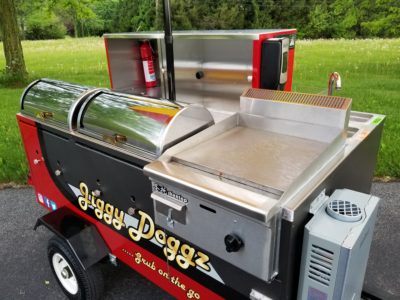 Wrapping A Hot Dog Cart