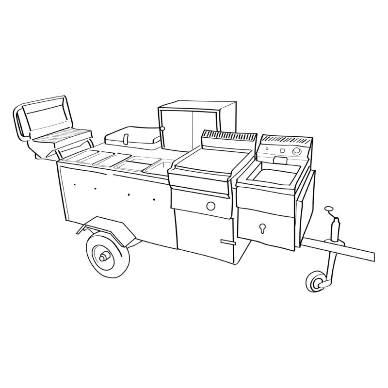 catering with a hot dog cart