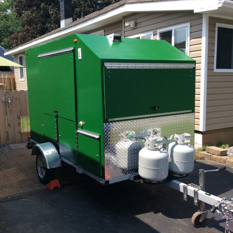 custom cart green exterior