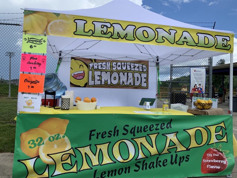 lemonade stand banner tent