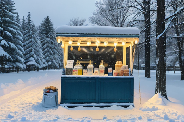 vending lemonade in the winter
