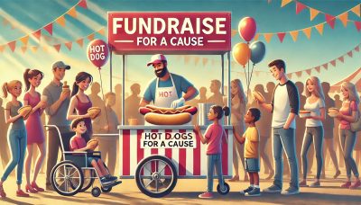 Fundraising with a hot dog cart