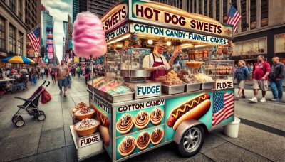 Selling other things from hot dog cart